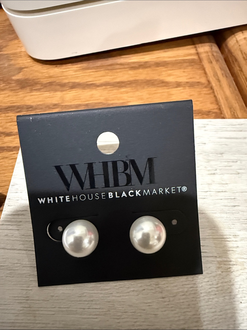 White House Black Market Pearl Stud Earrings - NWT
